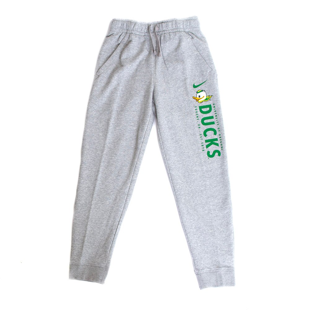 Youth Grey Heather Nike Cotton Club Fleece Green O Jogger